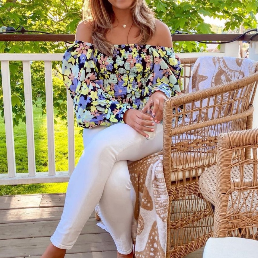 Free People Retro Floral Top - Picture 2 of 5